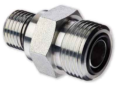 1/4 in Male O-Ring Boss x 1/4 in Male Flat Face O-Ring 12 Units Steel Brennan Straight Adapter 